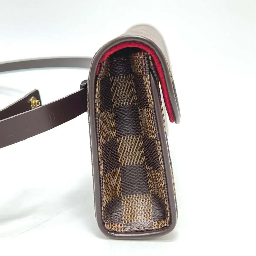LOUIS VUITTON Brown Damier Canvas Pochette Hobo Bag
